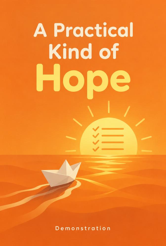 A Practical Kind of Hope — editorial demonstration cover