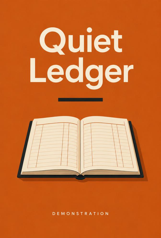 Quiet Ledger — editorial demonstration cover