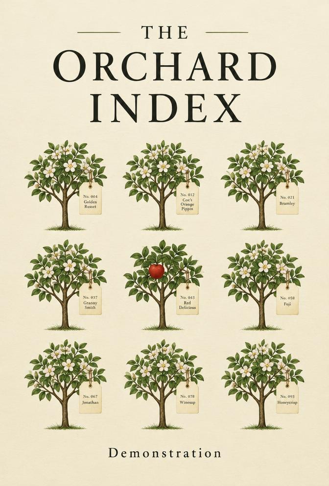 The Orchard Index — editorial demonstration cover